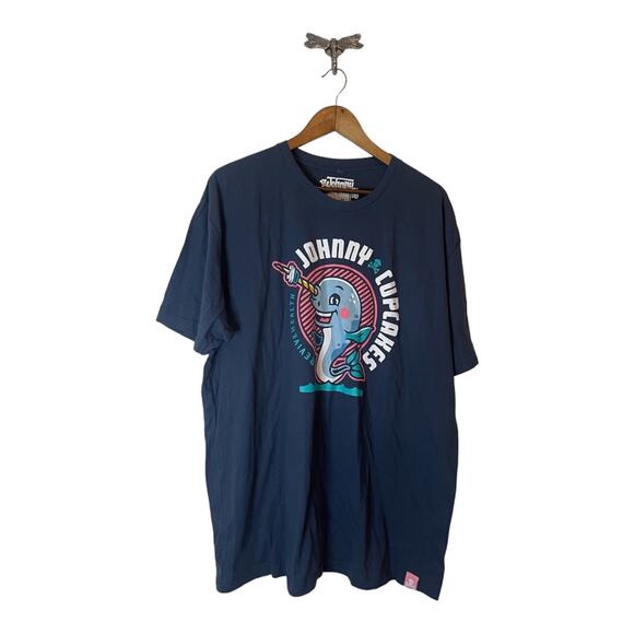 Johnny Cupcakes Tops - NEW Johnny Cupcakes Narwhal Blue Tee Women’s Size 2XL NWT